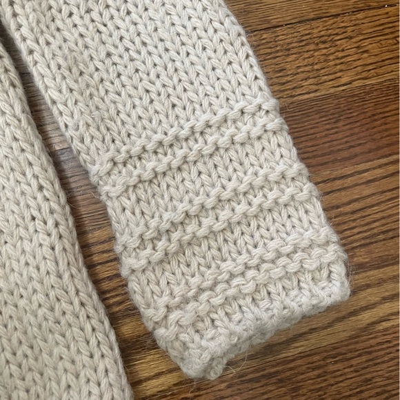 Berretti Knit Cardigan Sweater Italian Wool Mohair Beige Size Small - Picture 8 of 12